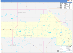 Yellow Medicine County, MN Digital Map Basic Style